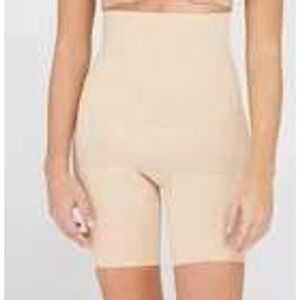 Assets by‎ Sara Blakely Hi Waist Mid Thigh Shaper Nude Size 4 (1X) 165-220 lbs